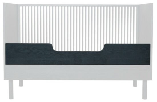 Černá dřevěná zábrana na dětské postele Quax Hai-No-Ki 140 x 15 cm