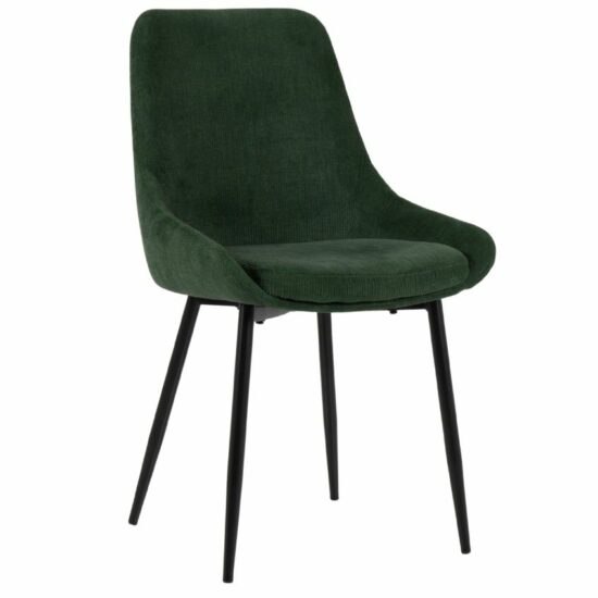Tmavě zelená manšestrová jídelní židle Tenzo Lex