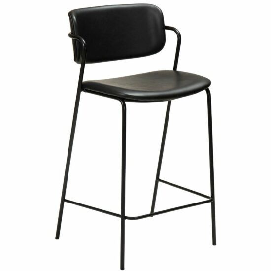 ​​​​​Dan-Form Černá koženková barová židle DAN-FORM Zed 67 cm