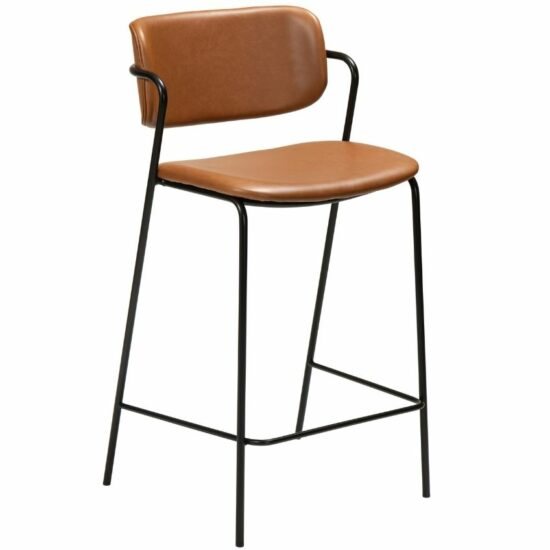 ​​​​​Dan-Form Koňakově hnědá koženková barová židle DAN-FORM Zed 67 cm