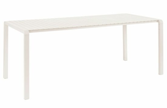 Bílý kovový zahradní jídelní stůl ZUIVER VONDEL 214 X 97 cm