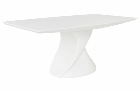 Bílý skleněný jídelní stůl Miotto Bibiana 180 x 95 cm