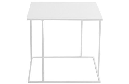 Nordic Design Bílý kovový konferenční stolek Valter 50 x 50 cm