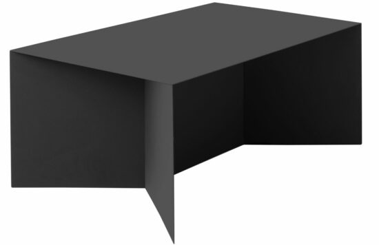 Nordic Design Černý kovový konferenční stolek Elion 100x60 cm