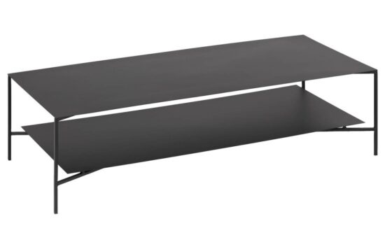 Černý kovový konferenční stolek Kave Home Azisi 140 x 60 cm