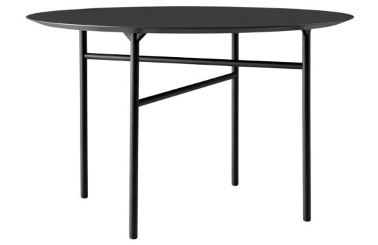 Černý kulatý jídelní stůl MENU SNAREGADE 138 cm