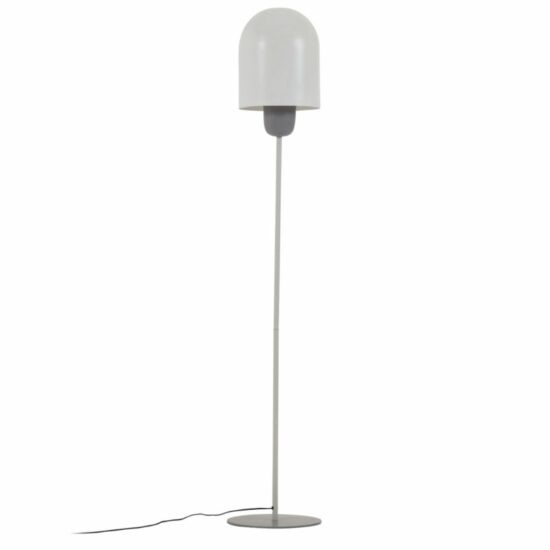 Bílo šedá kovová stojací lampa Kave Home Brittany 160 cm