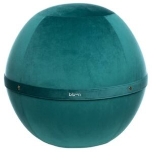 Bloon Paris Oceánově modrý sametový sedací/gymnastický míč Bloon Velvet 55 cm