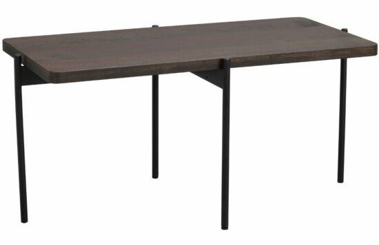 Hnědý  jasanový konferenční stolek ROWICO SHELTON 95 x 50 cm
