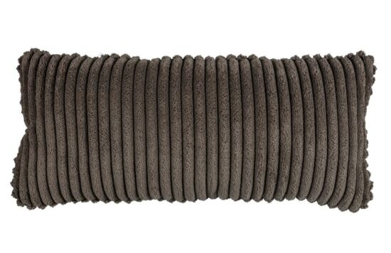 Hoorns Antracitově šedý látkový polštář Bearny 30 x 70 cm