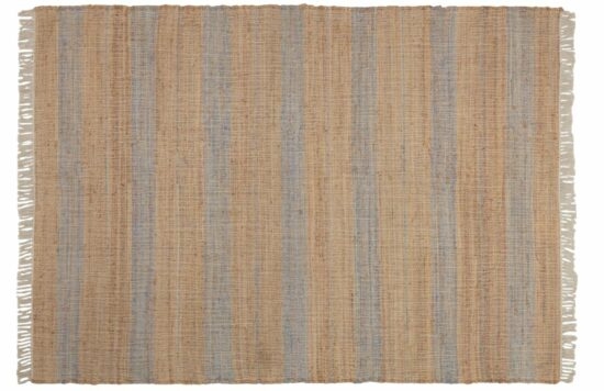 Pruhovaný jutový koberec Kave Home Eda 160 x 230 cm