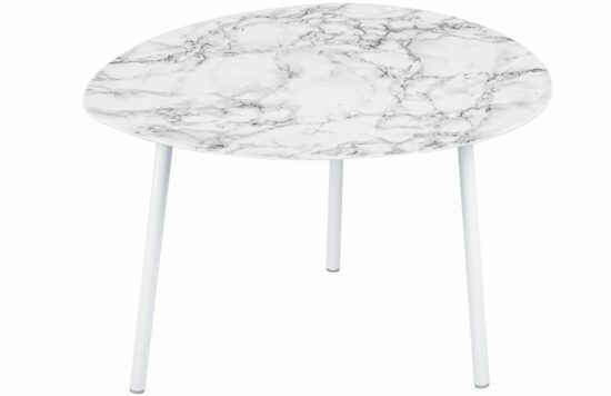 Time for home Bílý mramorový konferenční stolek Métis 60 cm