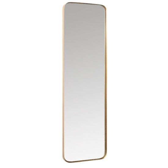 Zlaté kovové závěsné zrcadlo Kave Home Marco 100 x 30 cm