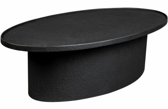 Černý kovový oválný konferenční stolek DUTCHBONE WINSTON 120 x 60 cm