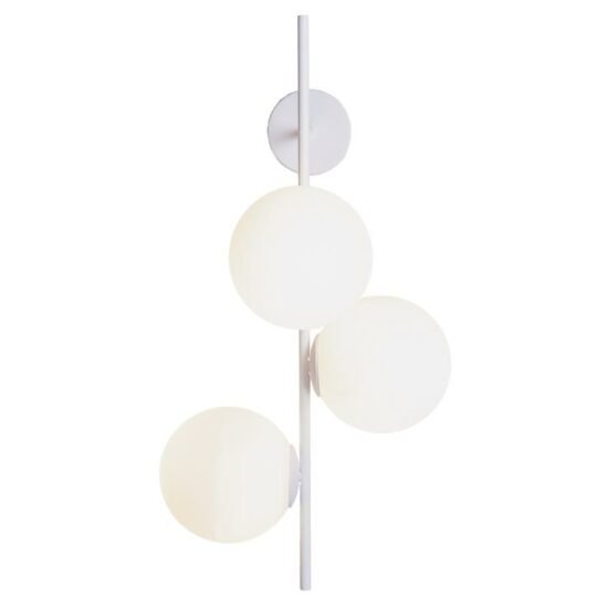 Nordic Design Bílé skleněné nástěnné světlo Bubbly 75 cm