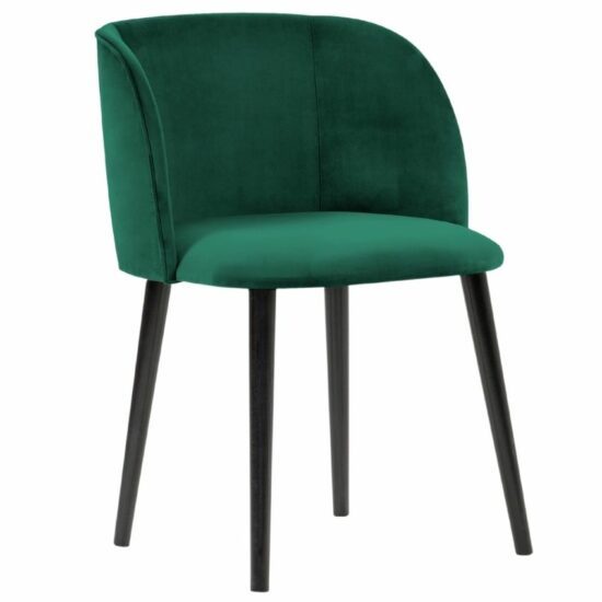 Smaragdově zelená sametová jídelní židle MICADONI NAWAJO