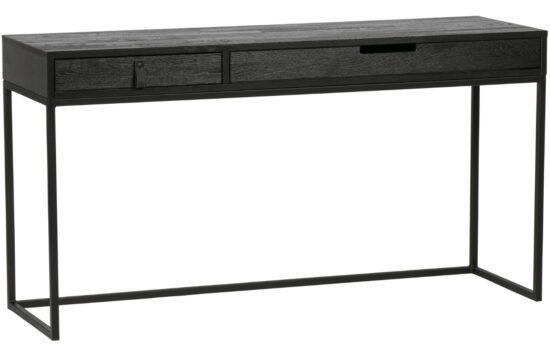 Hoorns Černý jasanový pracovní stůl Frax 140 x 44 cm