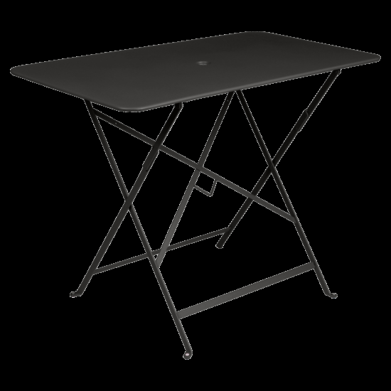 Černý kovový skládací stůl Fermob Bistro 97 x 57 cm
