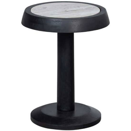 Hoorns Černý mangový odkládací stolek Nae 36 cm