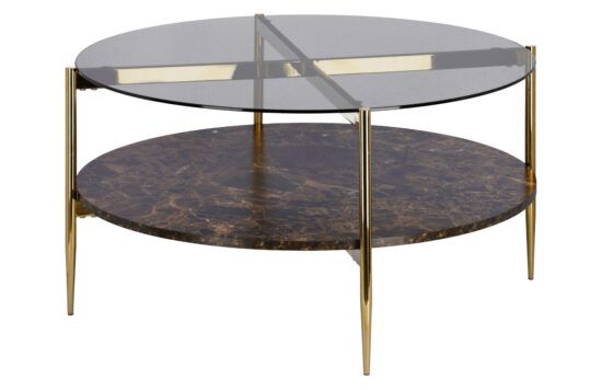 Skleněný konferenční stolek Kave Home Kamilah 84 cm