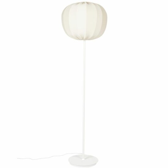 White Label Bílá látková stojací lampa WLL Shem 160 cm