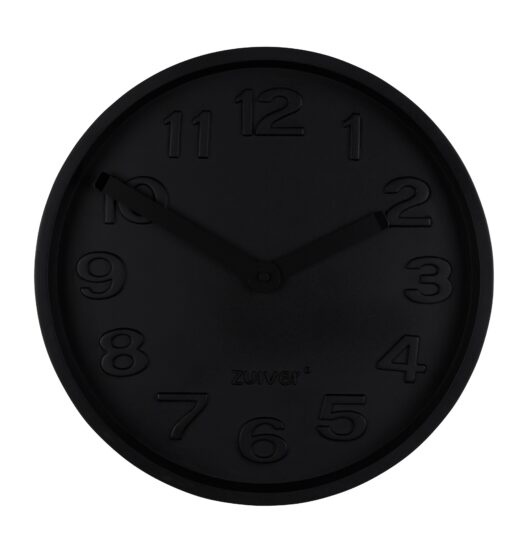 Černé nástěnné hodiny ZUIVER CONCRETE TIME z betonu