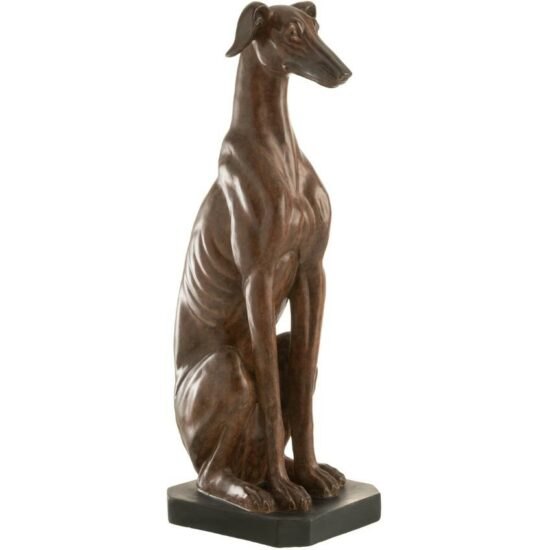 Hnědá dekorativní soška J-Line Greyhound 79