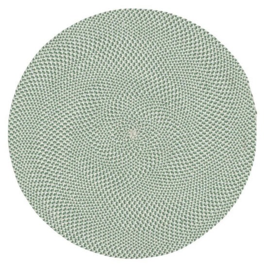 Zelený látkový koberec Kave Home Rodhe ⌀ 100 cm