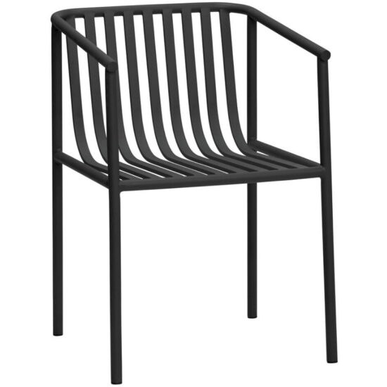 Černá kovová jídelní židle Hübsch Villa
