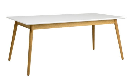 Matně bílý lakovaný jídelní stůl Tenzo Dot 180 x 90 cm