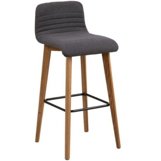 Scandi Antracitově šedá barová židle Areta 75 cm