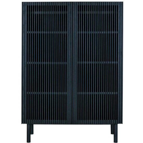 Černá dřevěná dětská skříň Quax Hai-No-Ki 140 x 100 cm