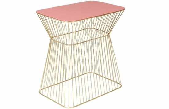 Růžovo zlatý kovový odkládací stolek BOLD MONKEY NO OFFENCE 45 x 29