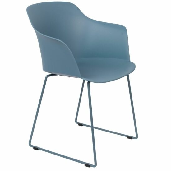 White Label Modrá plastová jídelní židle WLL TANGO