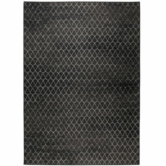 Černý vzorovaný koberec ZUIVER CROSSLEY 170 x 240 cm