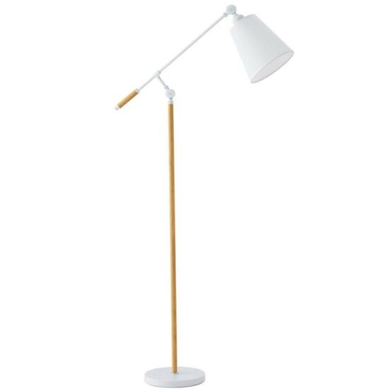 Bílá kovová stojací lampa Somcasa Aloia 140 cm