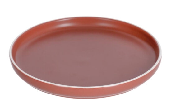 Červený porcelánový dezertní talíř Kave Home Roperta Ø 21