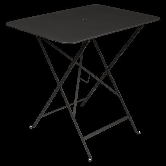 Černý kovový skládací stůl Fermob Bistro 57 x 77 cm