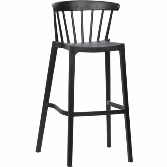 Hoorns Černá plastová barová židle Marbel 103 cm