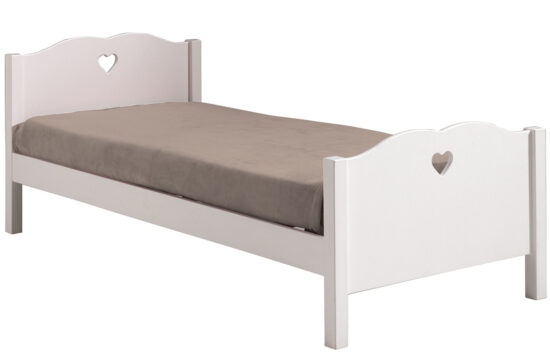 Bílá dřevěná dětská postel Vipack Amori 90 x 200 cm