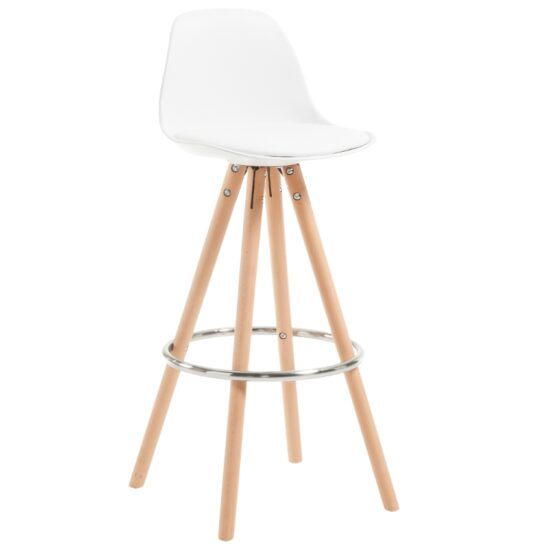 Bílá plastová barová židle Kave Home Slad 74 cm