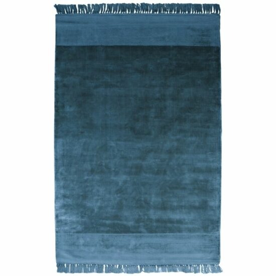 Hoorns Petrolejově modrý látkový koberec Peew 200x300 cm