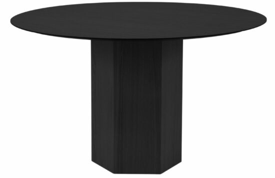 Černý dubový jídelní stůl Micadoni Sahara 120 cm