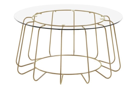 Skleněný konferenční stolek Kave Home Paradigm 80 cm