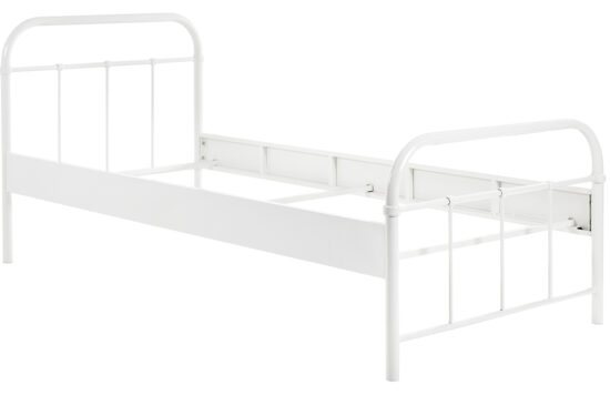 Bílá kovová postel Vipack Boston 90 x 200 cm