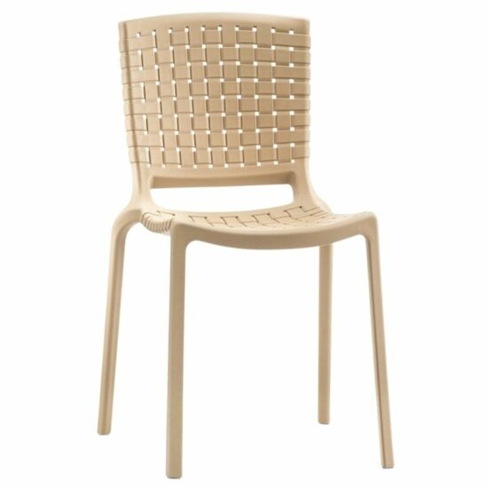 Pedrali Krémová plastová jídelní židle Tatami 305