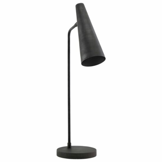 House Doctor Černá kovová stolní lampa Precise 52 cm