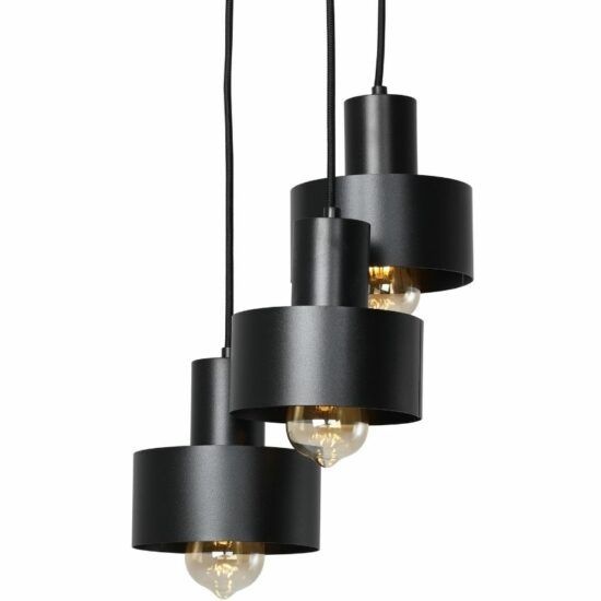 Nordic Design Černé kovové závěsné světlo Mayen 3