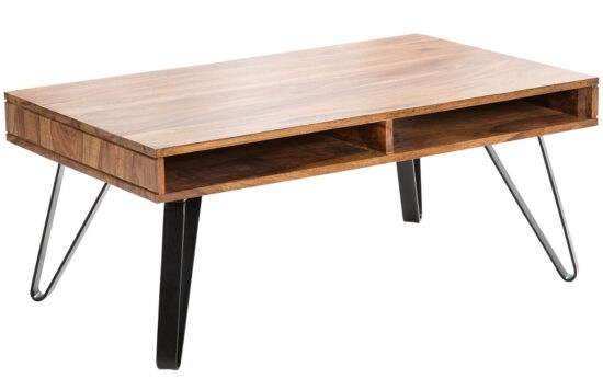 Moebel Living Přírodní masivní konferenční stolek Sandra 100x60 cm