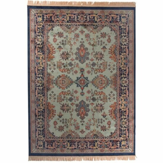 White Label Zelený koberec s dekorativními vzory WLL Raz 160x230 cm